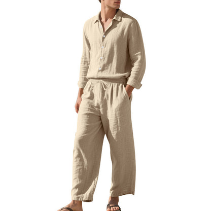 Costume en lin pour homme, confortable, élégant, coupe slim