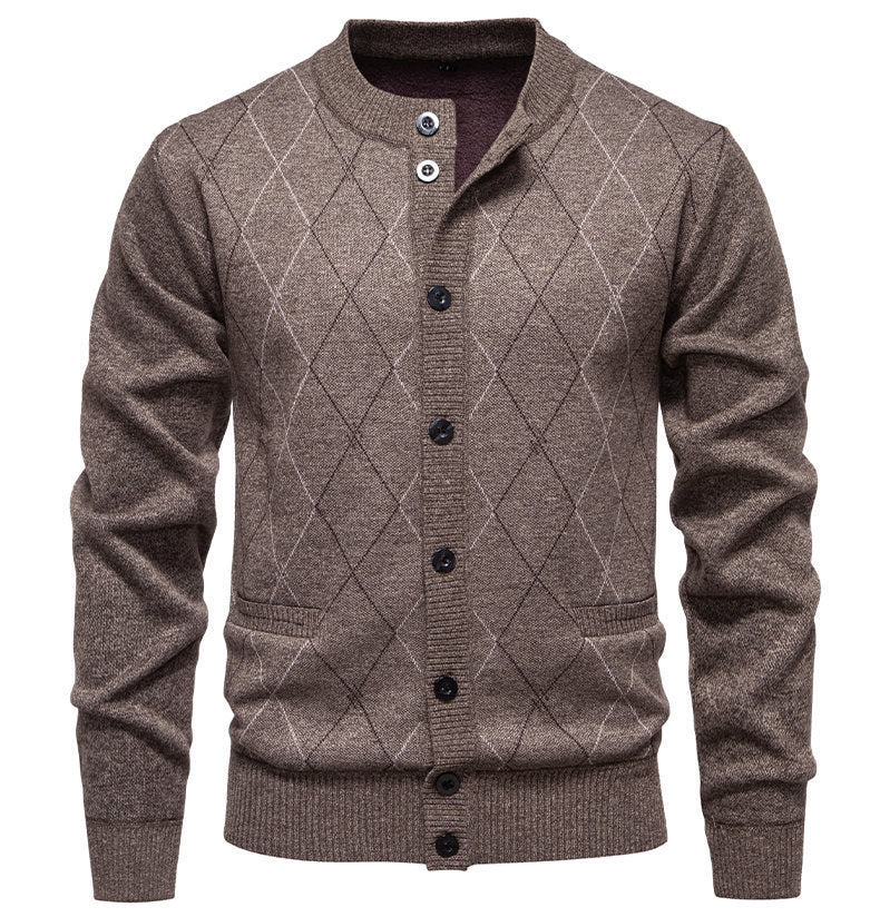 Gilet en maille moderne à motif losanges élégant pour hommes