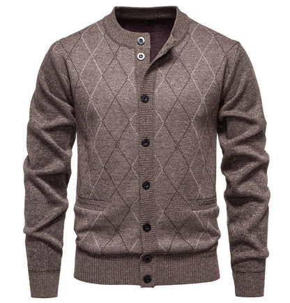 Gilet en maille moderne à motif losanges élégant pour hommes