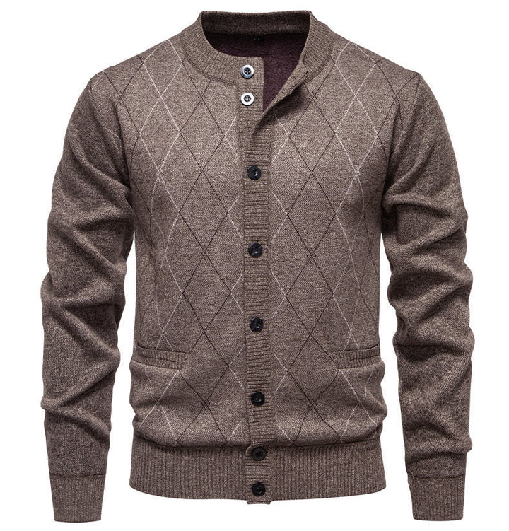 Gilet en maille moderne à motif losanges élégant pour hommes