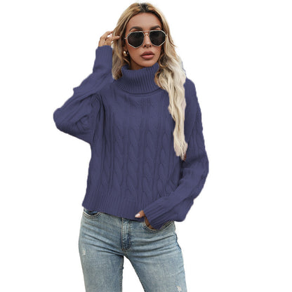 Pull-over femme grosse maille torsadée élégante