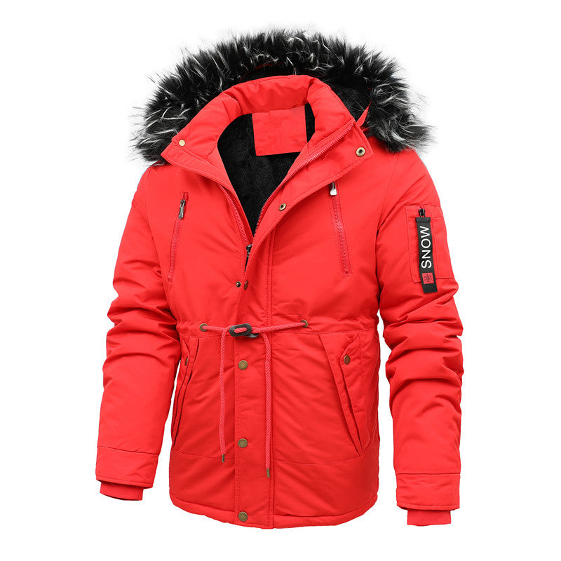 Veste de randonnée homme isolée imperméable avec capuche amovible