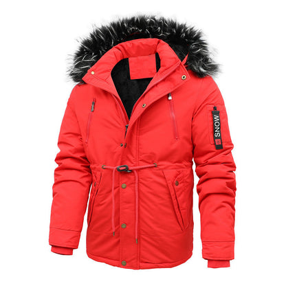 Veste de randonnée homme isolée imperméable avec capuche amovible