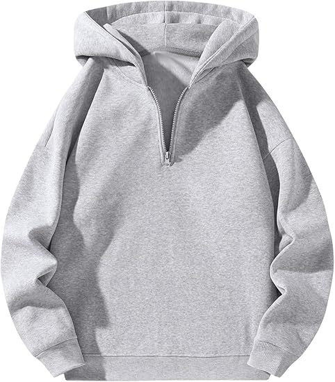 Sweat-shirt sport homme capuche demi-zip