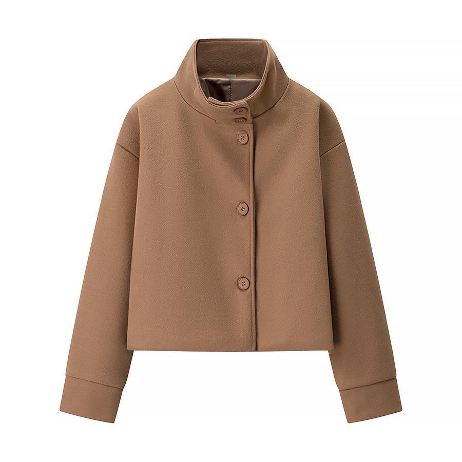 Veste Courte Femme Élégante Col Montant Moderne