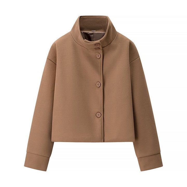 Veste Courte Femme Élégante Col Montant Moderne