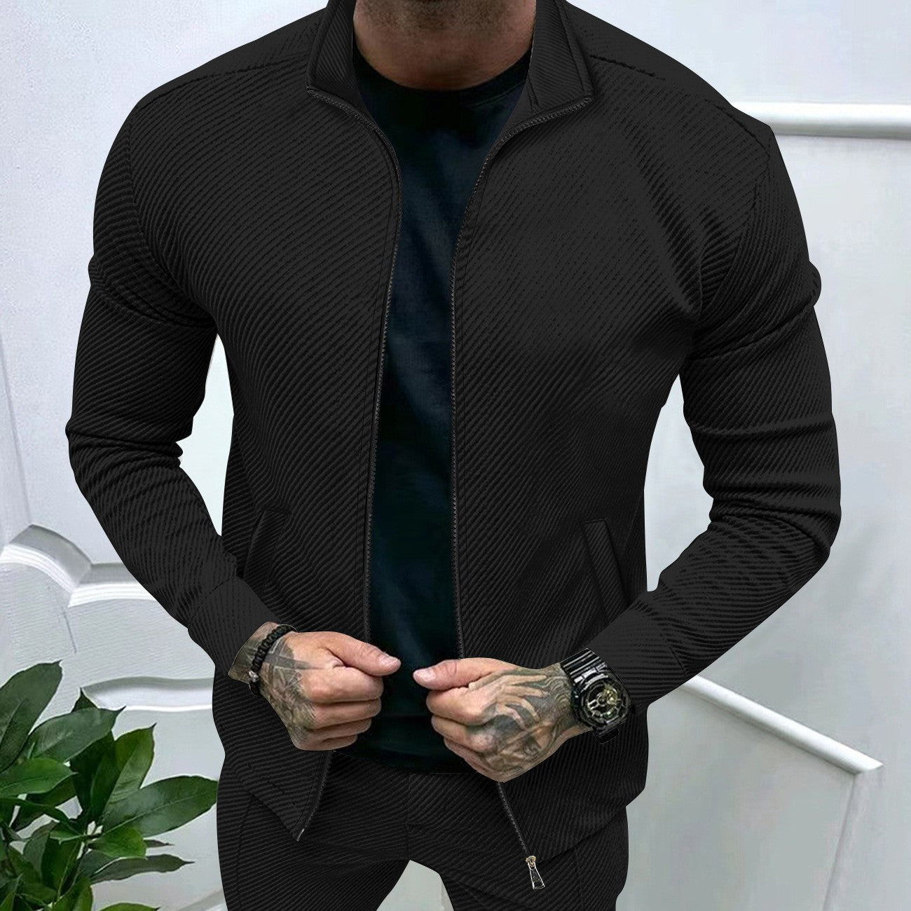 Veste de sport structurée pour hommes style moderne