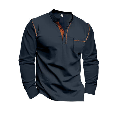 T-shirt manches longues homme design moderne contrasté