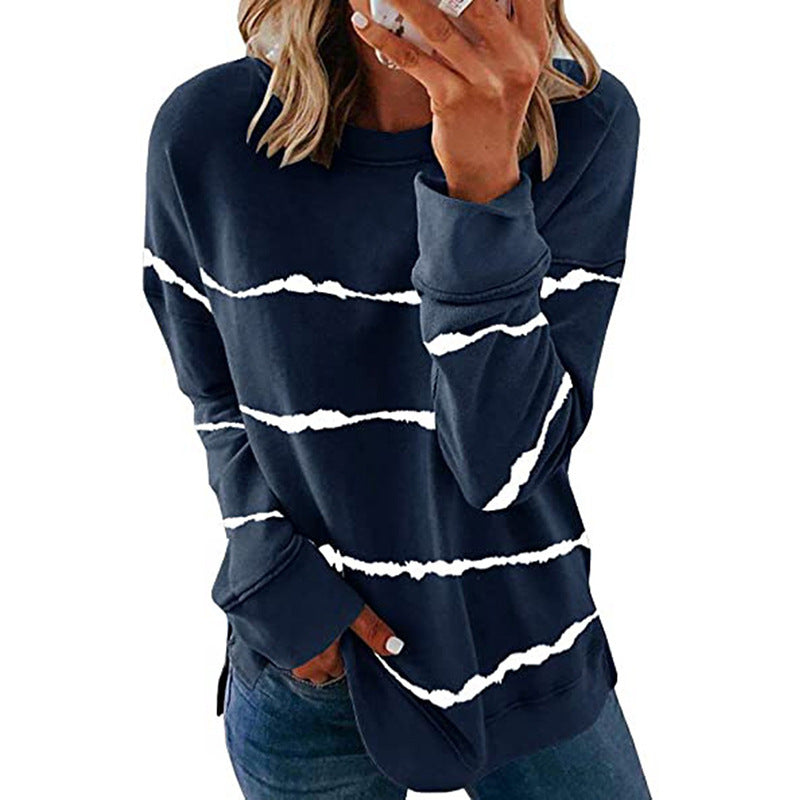 Sweat-shirt pour femme à rayures style moderne