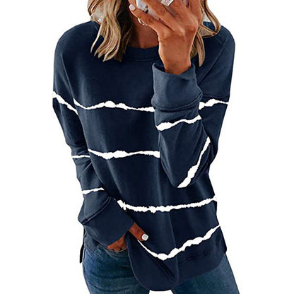 Sweat-shirt pour femme à rayures style moderne