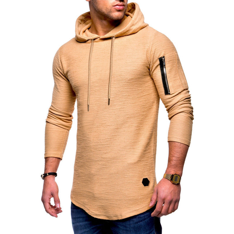 Sweat à capuche pour homme moderne avec fermeture éclair