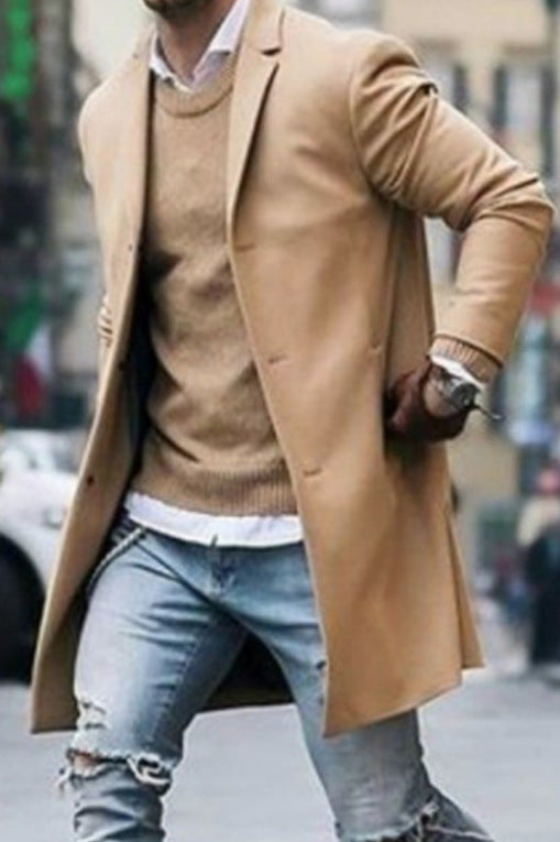 Manteau Homme Élégant Qualité Supérieure Style Designer