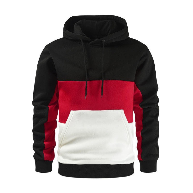 Pull de sport pour homme Capuche Couleurs contrastées Tendance