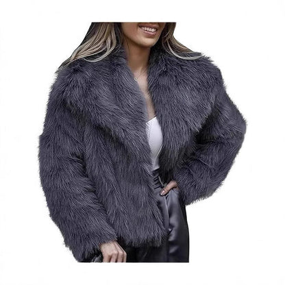 Veste élégante en fausse fourrure pour femme