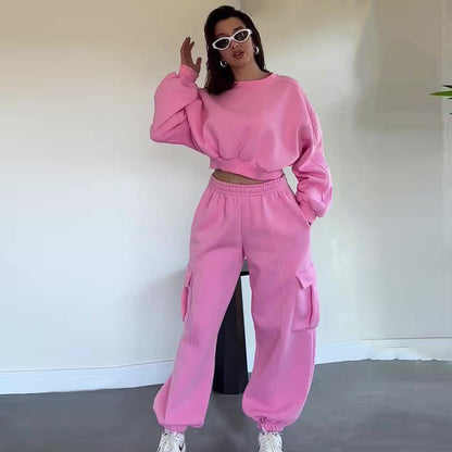 Ensemble détente femme pull oversize et pantalon de jogging
