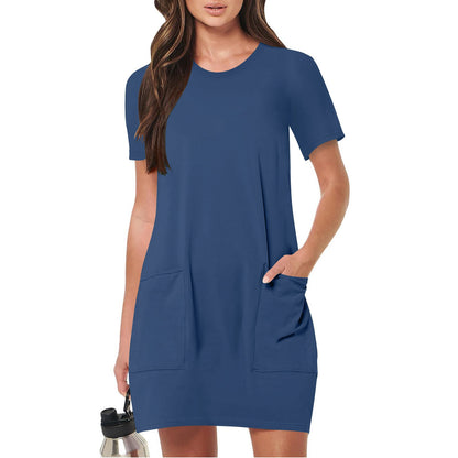 Robe d'été légère pour femme avec poches
