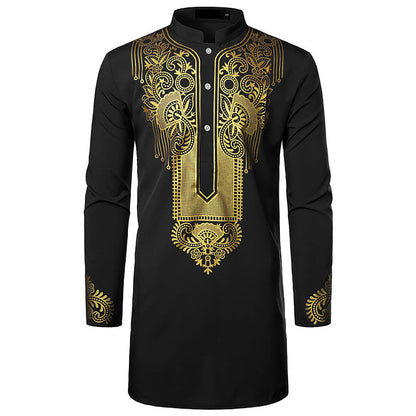 Chemise homme style ethnique manches longues