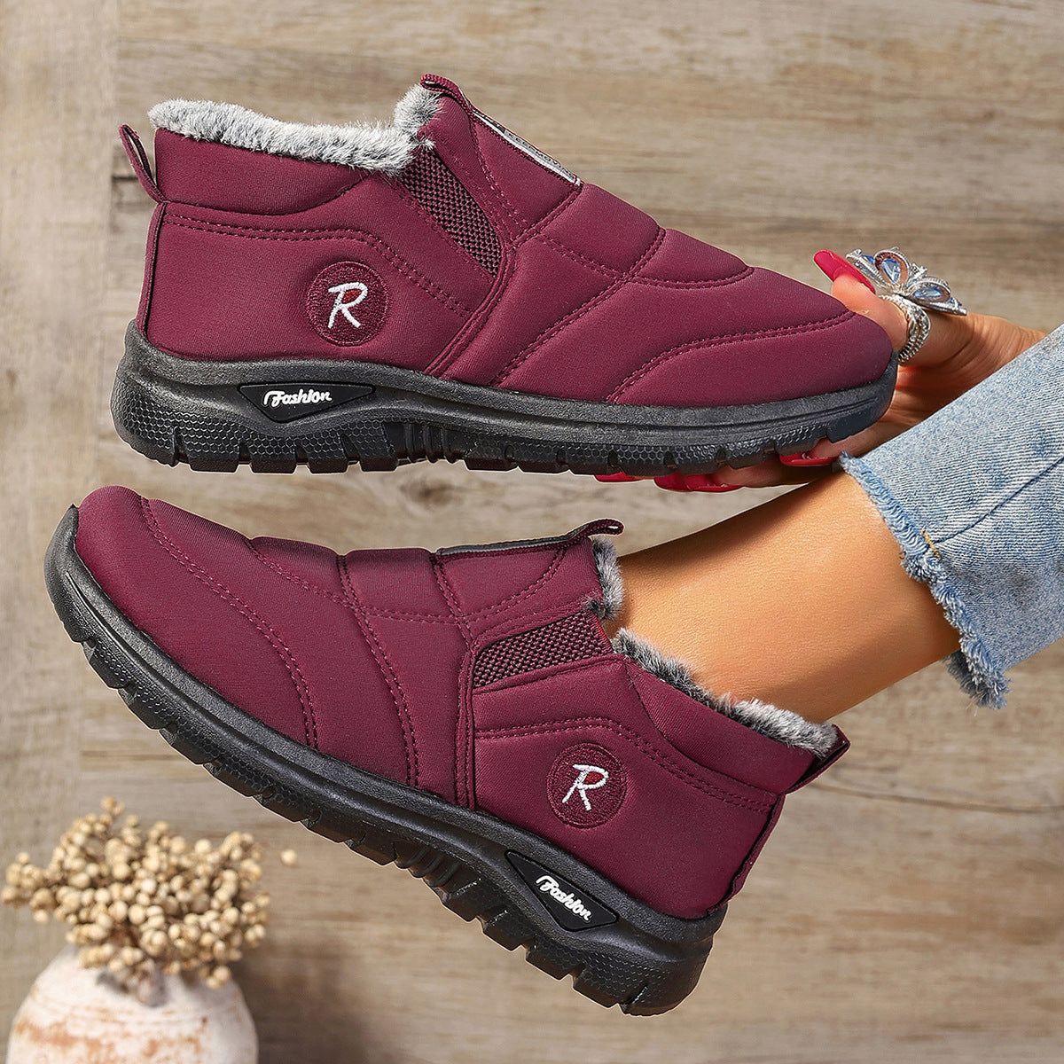 Damen Winterstiefel Sportlich Warm - IdealeKleiden