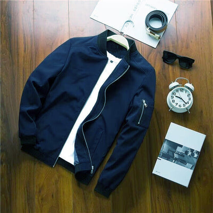 Blouson Bomber Homme Moderne Sportif Avec Poches