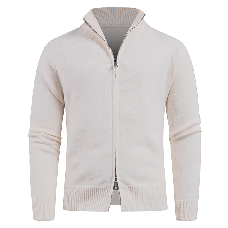 Cardigan homme moderne col montant zippé