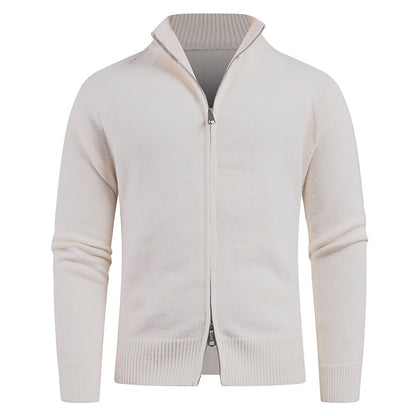 Cardigan homme moderne col montant zippé