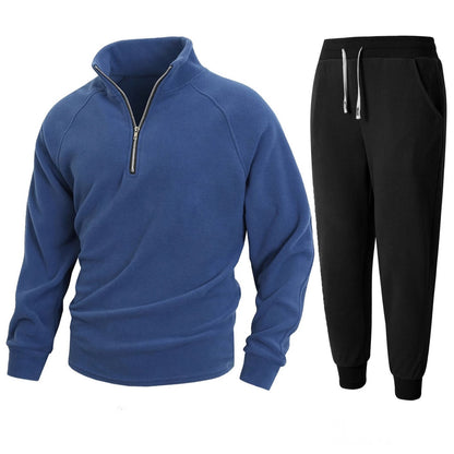 Herren Fleece-Anzug Bequem Halblang Reißverschluss - IdealeKleiden