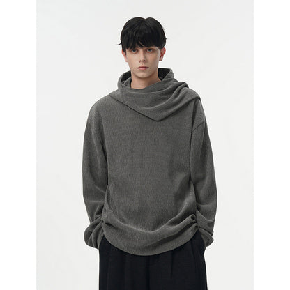 Manteau d'hiver homme décontracté à capuche col montant
