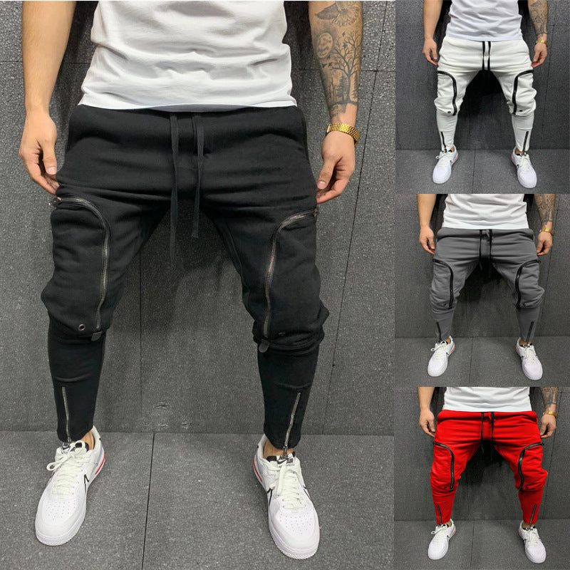 Herren Jogginghose Modern Style Reißverschluss Detail - IdealeKleiden
