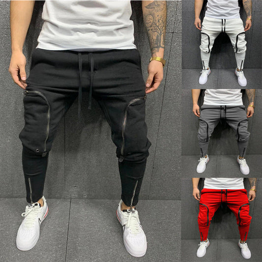 Herren Jogginghose Modern Style Reißverschluss Detail - IdealeKleiden