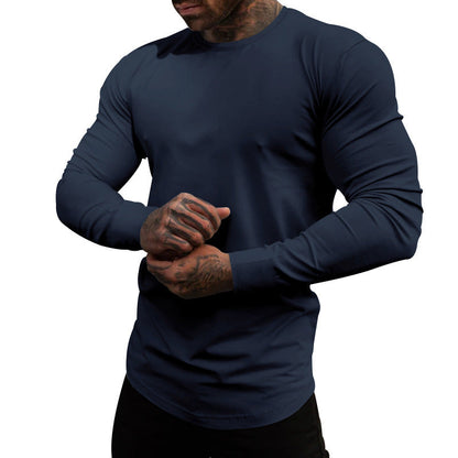 T-shirt manches longues homme Coton doux Col rond