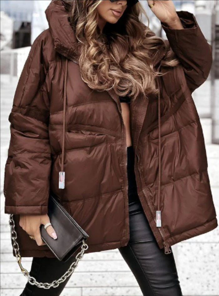 Doudoune matelassée oversize pour femme, chaude et pratique