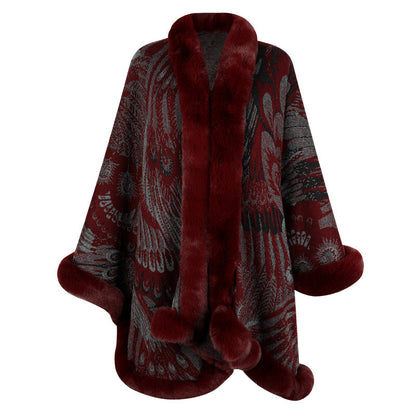 Poncho doux et chaud en polaire pour femme