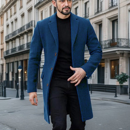 Manteau en laine élégant gris pour homme