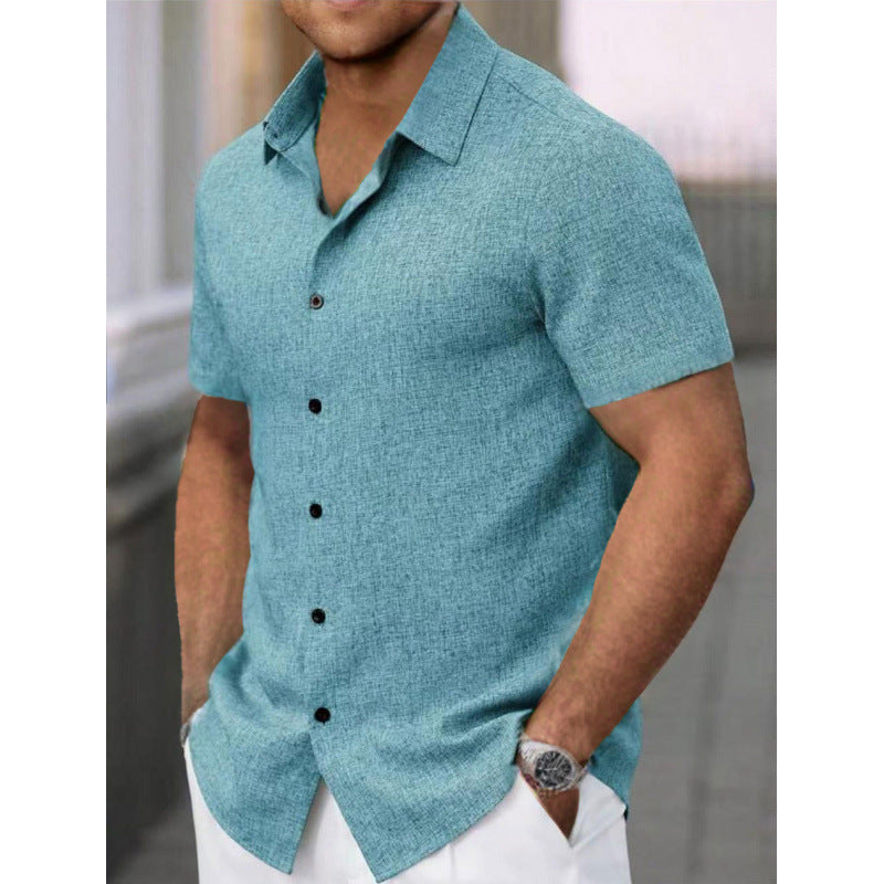 Chemise homme à manches courtes texturée design moderne