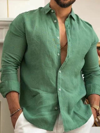 Chemise en lin homme confortable et élégante pour l'été