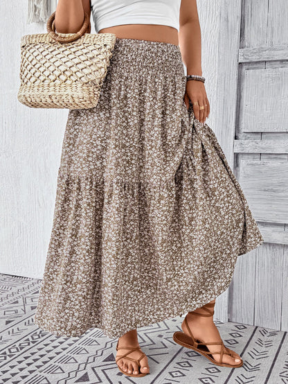 Jupe longue femme florale élégante