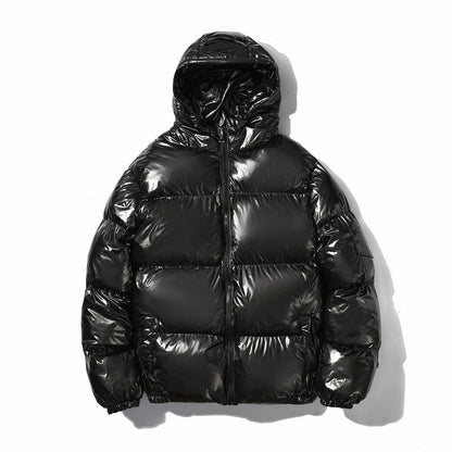 Doudoune oversize argent métallisé