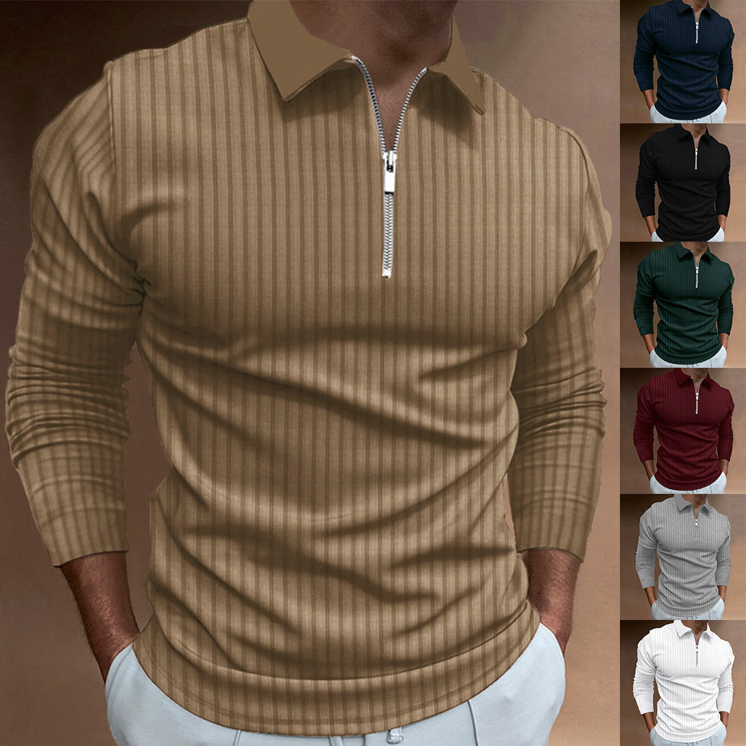 Herren Poloshirt Elegantes Design Strukturiert - IdealeKleiden