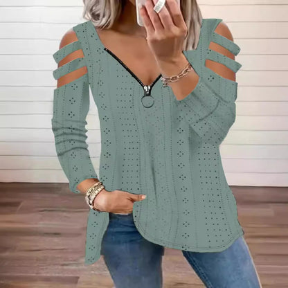 Débardeur femme avec manches cut-out et décolleté en V profond