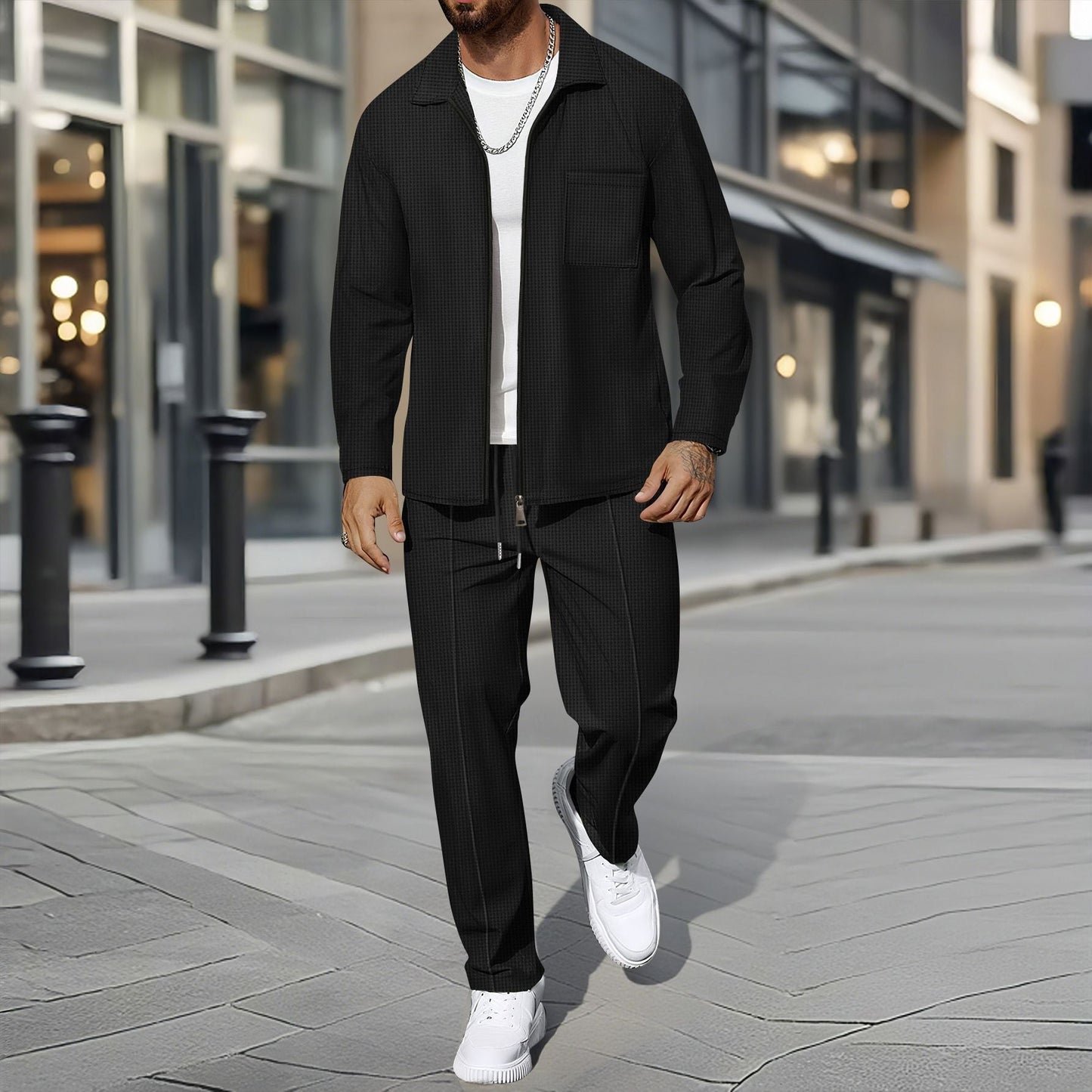 Ensemble deux pièces homme Chic décontracté Coupe slim