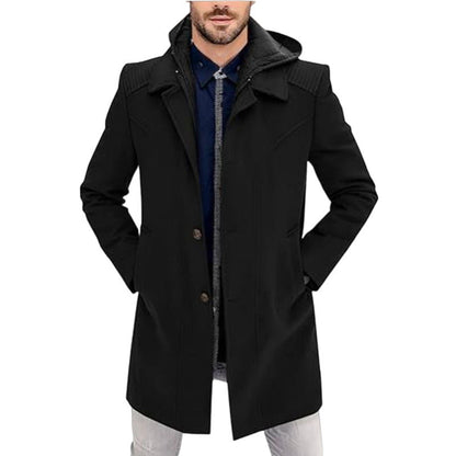 Manteau d'hiver élégant pour homme noir moderne