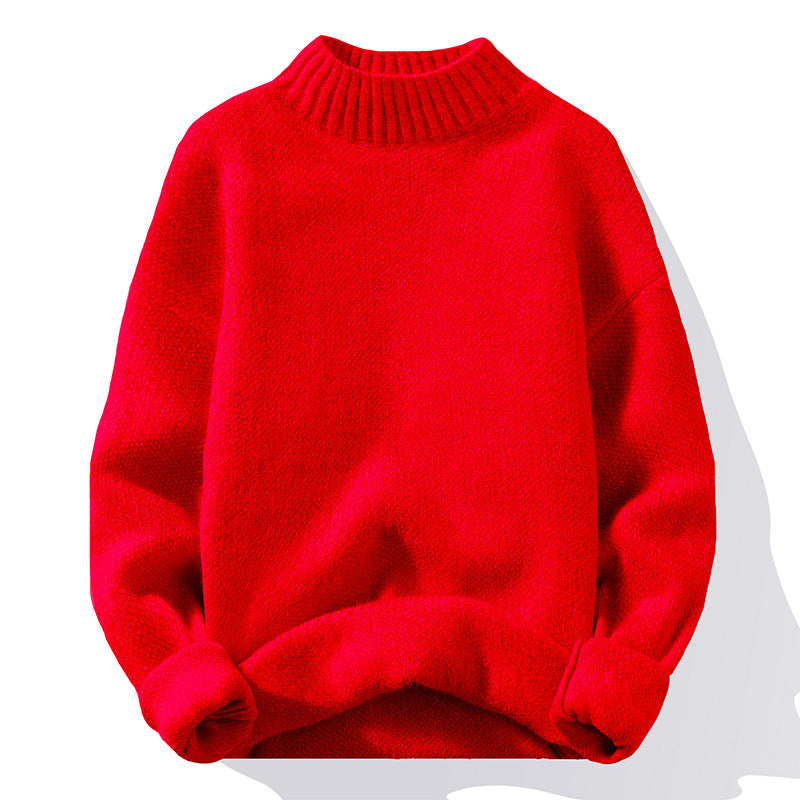 Pull col haut Femme maille côtelée de qualité douce