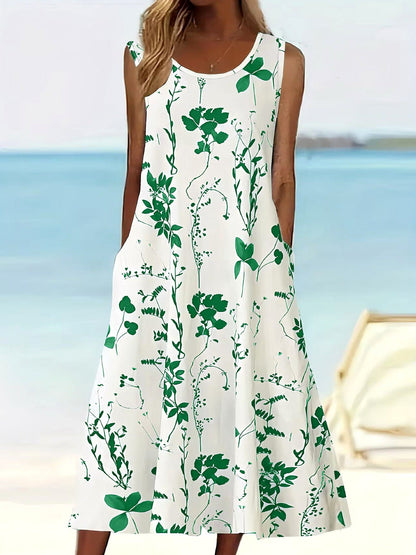 Robe d'été femme motif floral élégante légère