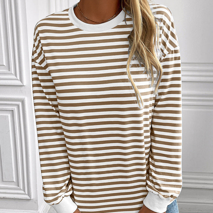 Pull Femme Rayures Longues Confortable Oversize