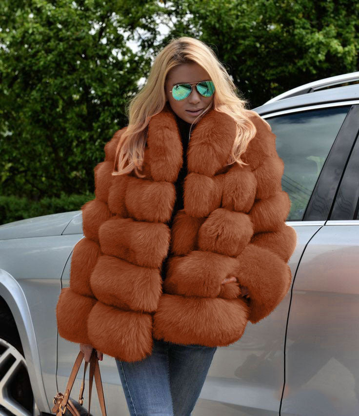 Veste en fausse fourrure pour femmes Tendance mode hivernale