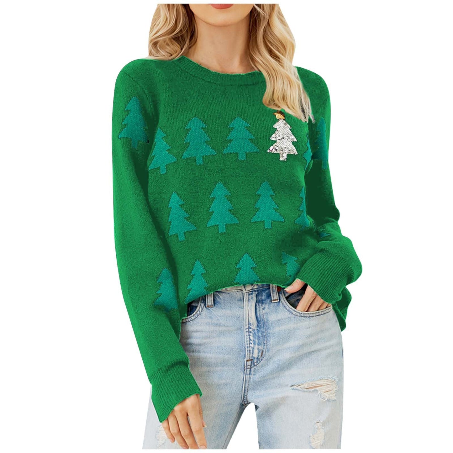 Pull de Noël Femme Festif Idée Cadeau