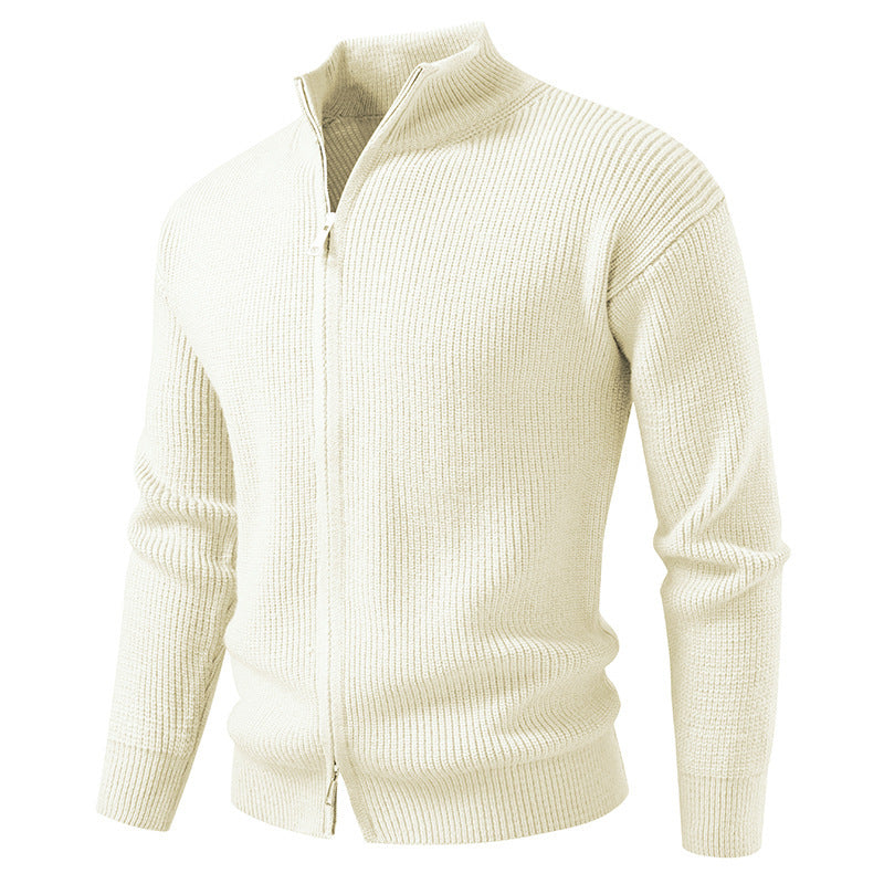 Cardigan homme col montant fermeture éclair moderne