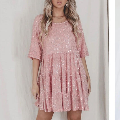 Robe de soirée pailletée pour femme
