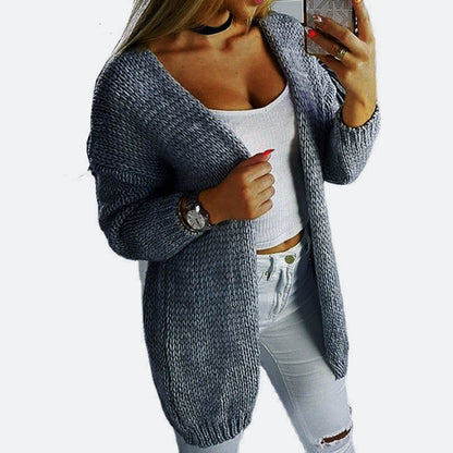 Gilet Femme Décontracté Ouvert Col V