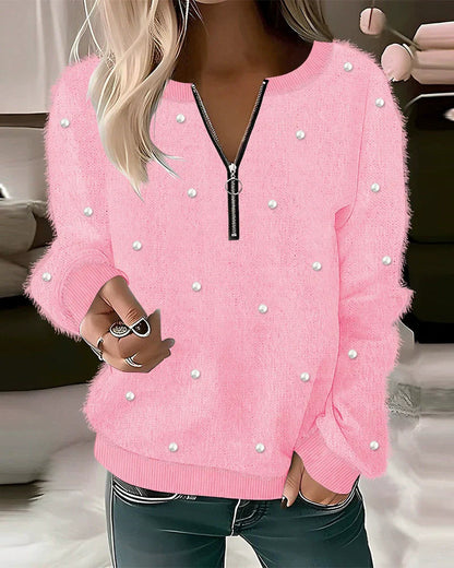 Sweat-shirt pratique Zippé Sportif